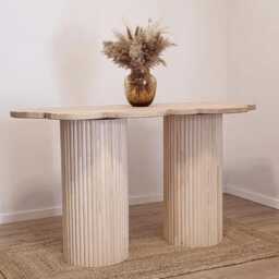 Cloud Dining Table With Fluted Pedestal Legs - thumbnail 2