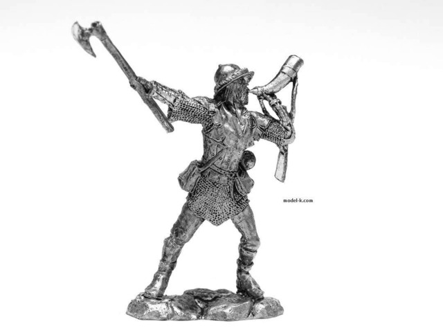 54mm Figurine Teutonic Order Knight 12 Century 132 Scale Figure - image 1
