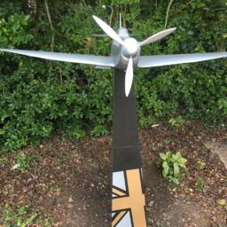 Spitfire Mkii Battle Of Britain Handmade Stainless Steel Welded Sculpture - thumbnail 2