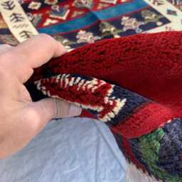 Handmade Afghan Wool Rug 5.5x3.3 Ft, Traditional Floral Design - thumbnail 4