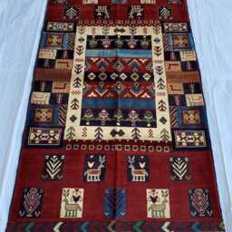 Handmade Afghan Wool Rug 5.5x3.3 Ft, Traditional Floral Design - thumbnail 2