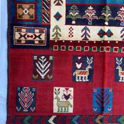 Handmade Afghan Wool Rug 5.5x3.3 Ft, Traditional Floral Design - thumbnail 3