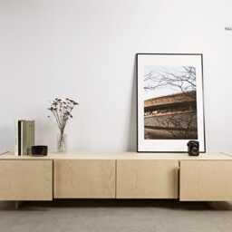 Ototo.03 Minimalist Plywood Media Console, Stand, Tv Cabinet, Filing Sideboard, Entertainment Center - thumbnail 2