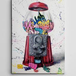 Bubblegum Gumball Graffiti Canvas Art Wall Print Picture Banksy Style Framed Home Decor -D40 - thumbnail 2