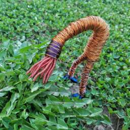 Tentacled Abomination - Bendable Copper Wire Creature Fun, Unique, Fully Poseable Hand-Made Out Of Recycled & Repurposed Materials - thumbnail 4
