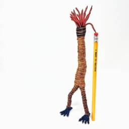 Tentacled Abomination - Bendable Copper Wire Creature Fun, Unique, Fully Poseable Hand-Made Out Of Recycled & Repurposed Materials - thumbnail 3