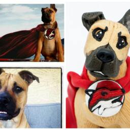 Custom Dog Sculpture Team Colors Pet Figurine, Sports Fan Gift - thumbnail 2