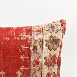 Vintage Kilim Lumbar Pillow Cover 16x24 Tribal Wool Cushion - thumbnail 2