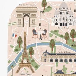 Paris Map, Illustrated Map Of Paris, Print, Art, Travel Poster, Illustration, Gift, French Poster - thumbnail 3