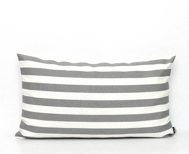 Horizontal Stripe Pillow Cover Heavy Duty Cotton Lumbar Cushion - image 1