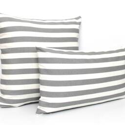 Horizontal Stripe Pillow Cover Heavy Duty Cotton Lumbar Cushion - thumbnail 2