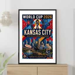 Kansas City World Cup 2026 Host - Football Print Gift Bespoke A5 A4 A3 Framed Or Unframed - thumbnail 2