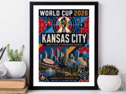 Kansas City World Cup 2026 Host - Football Print Gift Bespoke A5 A4 A3 Framed Or Unframed - thumbnail 1