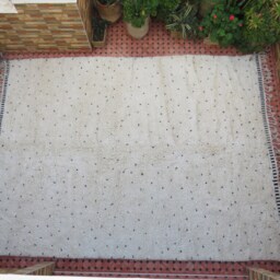 Moroccan Rug- Beniouraincarpet-Berber Vintage Rug - Beni Ourain Area Wool Anime Hand Tufted Rugs- Rugvintage Fabric Scraps - thumbnail 2