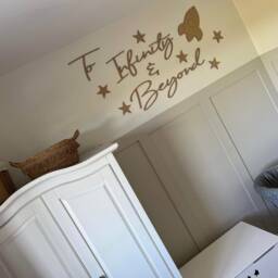 To Infinity & Beyond Children's Bedroom Wall Art Sign - Decor Kid's Decor Rocket & Stars Playroom Nursery - thumbnail 2