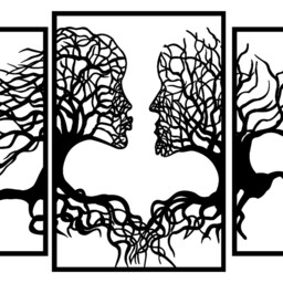 Kissing Tree Acrylic Wall Art Laser Cut Indoor Outdoor Decor - thumbnail 2