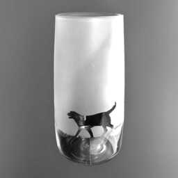 Labrador Vase - 30cm Crystal Glass Flower Vase With Labrador Retriever Frieze Design - thumbnail 3