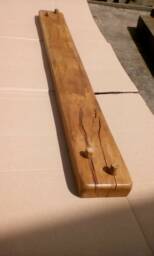 Facia, Lintel Beam, Handmade From Air Dried French Oak. With Or Without Pegs, Comes With Fitted Brackets Ready To Hang - thumbnail 1
