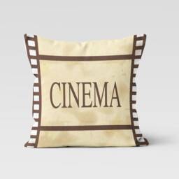 Cinema Movie Night Cushion Cover, Pillow Case, Room Decor, Popcorn Living Decoration, Home Theatre Throw Top - thumbnail 4