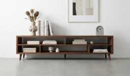 The Artisan Nook/Handmade Solid Wood Tv Stand Mid Century Custom Wooden Media Console