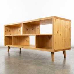 The Artisan Nook/Handmade Solid Wood Tv Stand Mid Century Custom Wooden Media Console - thumbnail 2