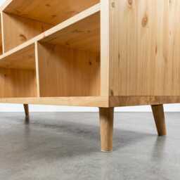 The Artisan Nook/Handmade Solid Wood Tv Stand Mid Century Custom Wooden Media Console - thumbnail 3