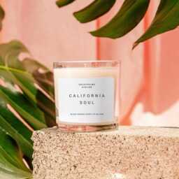 "Citrus Candle Blood Orange Fir Balsam Ginger Scented Soy Wax California " - thumbnail 4