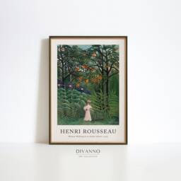 Rousseau Jungle Print, Exotic Forest, Woman Walking, French Decor - thumbnail 3