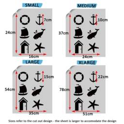 Nautical Stencil Set Coastal Home Decor, Furniture Art - thumbnail 2
