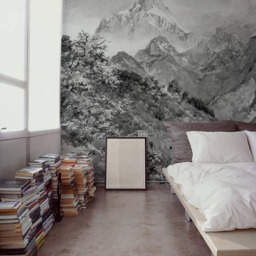 Alps Landscape Wall Mural, Removable Wallpaper, Covering, Self Adhesive, Mountains, Nature, Peel & Stick, Decal, Decor #90 - thumbnail 2