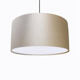 Beige Cream Satin Lampshade With White Lining - thumbnail 2