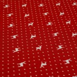 Christmas Pillows - in Four Different Sizes Red Background/Beige Moose & Dots - thumbnail 3