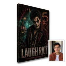 Personalised Dark Carnival Trickster Canvas From Photo, Custom Text Villain Wall Art Gift For Gothic Rooms, Decor Birthday UK - thumbnail 1
