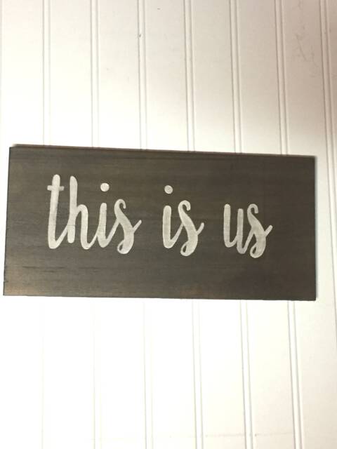 This Is Us, Family Decor, Farmhouse Sign, Gallery Wall Anniversary Gift, Hand Painted Rustic, Wedding, Bridal Decor - image 1