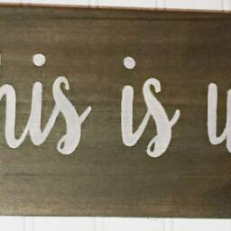 This Is Us, Family Decor, Farmhouse Sign, Gallery Wall Anniversary Gift, Hand Painted Rustic, Wedding, Bridal Decor - thumbnail 2