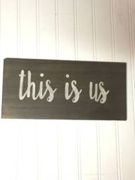 This Is Us, Family Decor, Farmhouse Sign, Gallery Wall Anniversary Gift, Hand Painted Rustic, Wedding, Bridal Decor - thumbnail 1