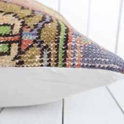 Vintage Turkish Kilim Pillow Bohemian Cushion Cover - 16x16 - thumbnail 4