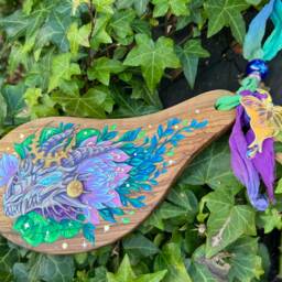 Skull Of Ysera Engraved & Painted Olive Board 23cm - thumbnail 2