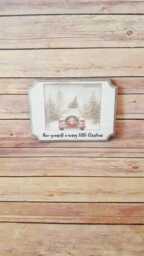 Farmhouse Christmas Sign Vintage Red Truck Winter Wall Art - thumbnail 2