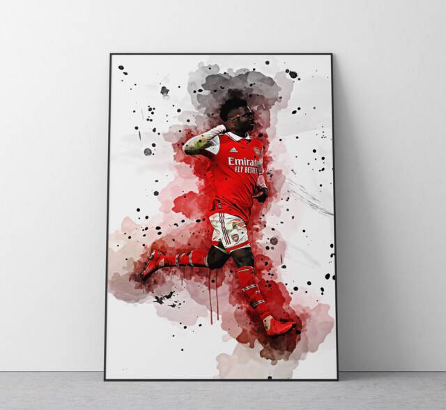 Bukayo Saka Poster - Football Wall Art Print Ref #414 - image 1