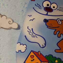 Ceramic Wall Kind Cat. Cat With A Dog. Wall Art. Hanging. Hand Made Ceramics. Hanging Decor - thumbnail 2