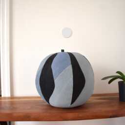 Ball Pillow, Denim Ball , Sphere - 12'' - thumbnail 4