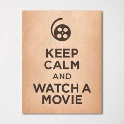 Keep Calm & Watch A Movie - Fine Art Print Choice Of Color Purchase 3 Receive 1 Free Custom Prints Available - thumbnail 3