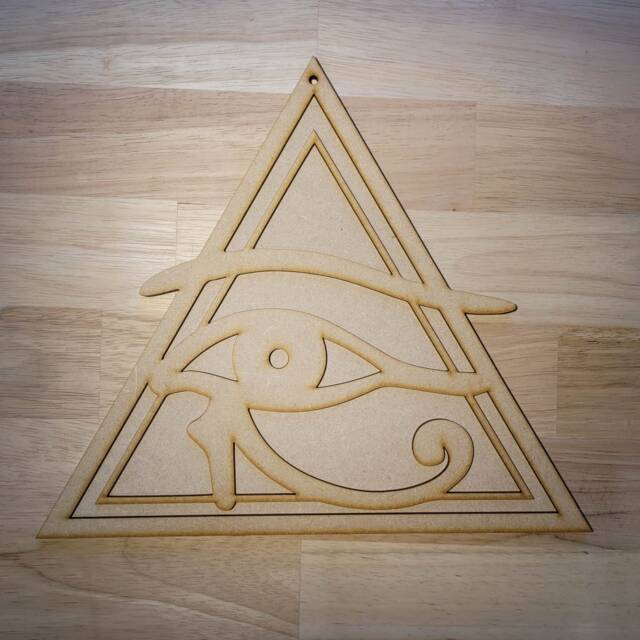 3D Wooden Eye Of Horus Wall Art Ready To Paint Plaque - image 1