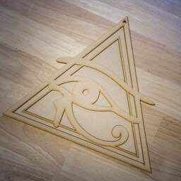 3D Wooden Eye Of Horus Wall Art Ready To Paint Plaque - thumbnail 4