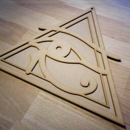 3D Wooden Eye Of Horus Wall Art Ready To Paint Plaque - thumbnail 2