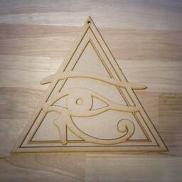3D Wooden Eye Of Horus Wall Art Ready To Paint Plaque - thumbnail 1