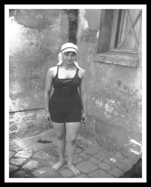 Vintage Historic Reproduction Photo French Bathing Beauty Unframed