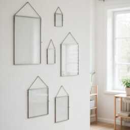 6 Pc Floating Glass Frame Silver Wall Hanging Photo Picture Double Bilderrahmen Vertical Pretty Perfect For Pressed Flower Arrangement - thumbnail 2