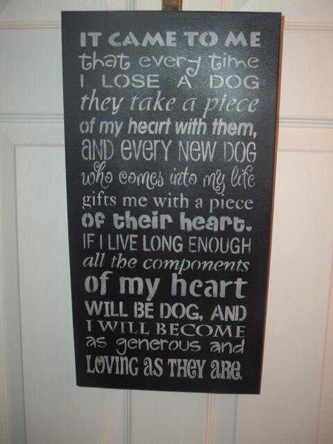 It Came To Me Dog Wall Hanging Stenciled Sign - image 1